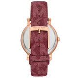 Buy Shop Michael Kors Corey Crystals Red Dial Red Leather Strap Watch for Women - MKO1025 USA Online