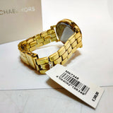 Buy Shop Michael Kors Corey Three Hand Black Dial Gold Steel Strap Watch for Women - MK7345 USA Online