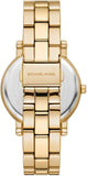 Buy Shop Michael Kors Corey Three Hand Black Dial Gold Steel Strap Watch for Women - MK7345 USA Online