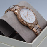 Buy Shop Michael Kors Crystals Pavé Rose Gold Dial Rose Gold Steel Strap Watch for Women - MK3799 USA Online