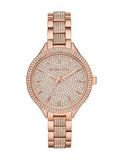 Buy Shop Michael Kors Crystals Pavé Rose Gold Dial Rose Gold Steel Strap Watch for Women - MK3799 USA Online