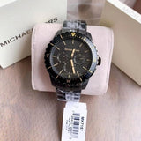 Buy Shop Michael Kors Cunningham Chronograph Black Dial Black Steel Strap Watch For Men - MK7157 USA Online