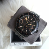 Buy Shop Michael Kors Cunningham Chronograph Black Dial Black Steel Strap Watch For Men - MK7157 USA Online