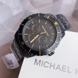 Buy Shop Michael Kors Cunningham Chronograph Black Dial Black Steel Strap Watch For Men - MK7157 USA Online