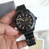 Buy Shop Michael Kors Cunningham Chronograph Black Dial Black Steel Strap Watch For Men - MK7157 USA Online
