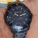 Buy Shop Michael Kors Cunningham Chronograph Black Dial Black Steel Strap Watch For Men - MK7157 USA Online