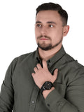 Buy Shop Michael Kors Cunningham Chronograph Black Dial Black Steel Strap Watch For Men - MK7157 USA Online