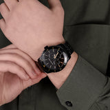Buy Shop Michael Kors Cunningham Chronograph Black Dial Black Steel Strap Watch For Men - MK7157 USA Online