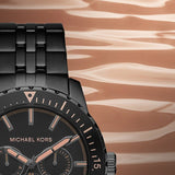 Buy Shop Michael Kors Cunningham Chronograph Black Dial Black Steel Strap Watch For Men - MK7157 USA Online