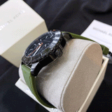 Buy Shop Michael Kors Cunningham Chronograph Black Dial Green Rubber Strap Watch For Men - MK7165 USA Online