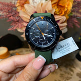 Buy Shop Michael Kors Cunningham Chronograph Black Dial Green Rubber Strap Watch For Men - MK7165 USA Online