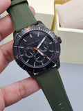Buy Shop Michael Kors Cunningham Chronograph Black Dial Green Rubber Strap Watch For Men - MK7165 USA Online