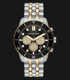 Buy Shop Michael Kors Cunningham Chronograph Black Dial Two Tone Steel Strap Watch For Men - MK8964 USA Online