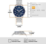 Buy Shop Michael Kors Cunningham Chronograph Blue Dial Silver Steel Strap Watch For Men - MK8999 USA Online
