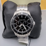 Buy Shop Michael Kors Cunningham Multifunction Black Dial Silver Steel Strap Watch For Men - MK7156 USA Online