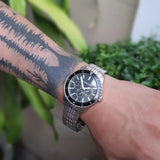 Buy Shop Michael Kors Cunningham Multifunction Black Dial Silver Steel Strap Watch For Men - MK7156 USA Online