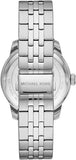 Buy Shop Michael Kors Cunningham Multifunction Black Dial Silver Steel Strap Watch For Men - MK7156 USA Online