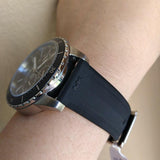 Buy Shop Michael Kors Cunningham Multifunction Blue Dial Black Rubber Strap Watch For Men - MK7160 USA Online