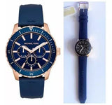 Buy Shop Michael Kors Cunningham Multifunction Blue Dial Blue Rubber Strap Watch For Men - MK7163 USA Online