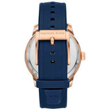 Buy Shop Michael Kors Cunningham Multifunction Blue Dial Blue Rubber Strap Watch For Men - MK7163 USA Online