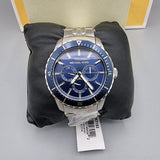 Buy Shop Michael Kors Cunningham Multifunction Blue Dial Silver Steel Strap Watch For Men - MK7153 USA Online