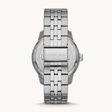 Buy Shop Michael Kors Cunningham Multifunction Blue Dial Silver Steel Strap Watch For Men - MK7153 USA Online