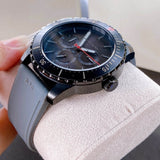 Buy Shop Michael Kors Cunningham Multifunction Grey Dial Grey Rubber Strap Watch For Men - MK7164 USA Online