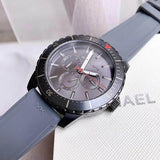Buy Shop Michael Kors Cunningham Multifunction Grey Dial Grey Rubber Strap Watch For Men - MK7164 USA Online