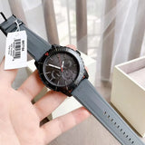 Buy Shop Michael Kors Cunningham Multifunction Grey Dial Grey Rubber Strap Watch For Men - MK7164 USA Online