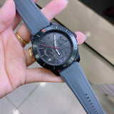 Buy Shop Michael Kors Cunningham Multifunction Grey Dial Grey Rubber Strap Watch For Men - MK7164 USA Online