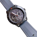 Buy Shop Michael Kors Cunningham Multifunction Grey Dial Grey Rubber Strap Watch For Men - MK7164 USA Online