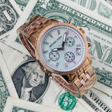 Buy Shop Michael Kors Damen White Dial Rose Gold Steel Strap Watch for Women - MK5026 USA Online