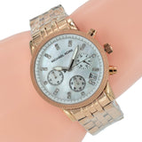 Buy Shop Michael Kors Damen White Dial Rose Gold Steel Strap Watch for Women - MK5026 USA Online