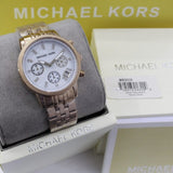 Buy Shop Michael Kors Damen White Dial Rose Gold Steel Strap Watch for Women - MK5026 USA Online