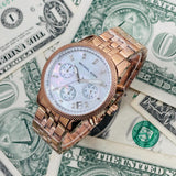 Buy Shop Michael Kors Damen White Dial Rose Gold Steel Strap Watch for Women - MK5026 USA Online
