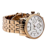 Buy Shop Michael Kors Damen White Dial Rose Gold Steel Strap Watch for Women - MK5026 USA Online