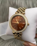 Buy Shop Michael Kors Darci Amber Dial Gold Steel Strap Watch for Women - MK3408 USA Online