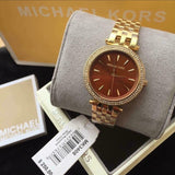 Buy Shop Michael Kors Darci Amber Dial Gold Steel Strap Watch for Women - MK3408 USA Online