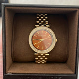 Buy Shop Michael Kors Darci Amber Dial Gold Steel Strap Watch for Women - MK3408 USA Online