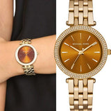 Buy Shop Michael Kors Darci Amber Dial Gold Steel Strap Watch for Women - MK3408 USA Online