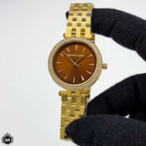 Buy Shop Michael Kors Darci Amber Dial Gold Steel Strap Watch for Women - MK3408 USA Online