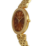 Buy Shop Michael Kors Darci Amber Dial Gold Steel Strap Watch for Women - MK3408 USA Online