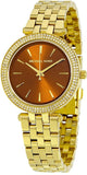 Buy Shop Michael Kors Darci Amber Dial Gold Steel Strap Watch for Women - MK3408 USA Online