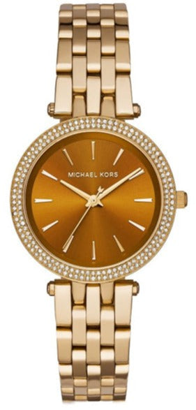 Buy Shop Michael Kors Darci Amber Dial Gold Steel Strap Watch for Women - MK3408 USA Online