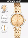 Buy Shop Michael Kors Darci Analog Gold Dial Gold Steel Strap Watch For Women - MK4513 USA Online