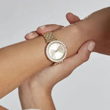 Buy Shop Michael Kors Darci Analog Gold Dial Gold Steel Strap Watch For Women - MK4513 USA Online