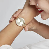 Buy Shop Michael Kors Darci Analog Gold Dial Gold Steel Strap Watch For Women - MK4513 USA Online