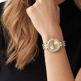 Buy Shop Michael Kors Darci Analog Gold Dial Gold Steel Strap Watch For Women - MK4513 USA Online