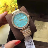 Buy Shop Michael Kors Darci Analog Mother of Pearl Green Dial Gold Steel Strap Watch For Women - MK3498 USA Online