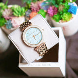 Buy Shop Michael Kors Darci Analog Mother of Pearl Green Dial Gold Steel Strap Watch For Women - MK3498 USA Online